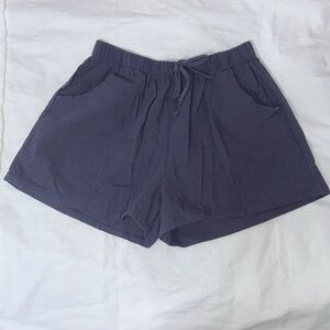 5/25$‎ Women’s Asian Brand elastic waist navy shorts Sz X-Large fits like medium
